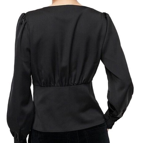 J. Crew Womens Deep V-Neck Button Front Satin Blouse Top Size 2 - Picture 3 of 8